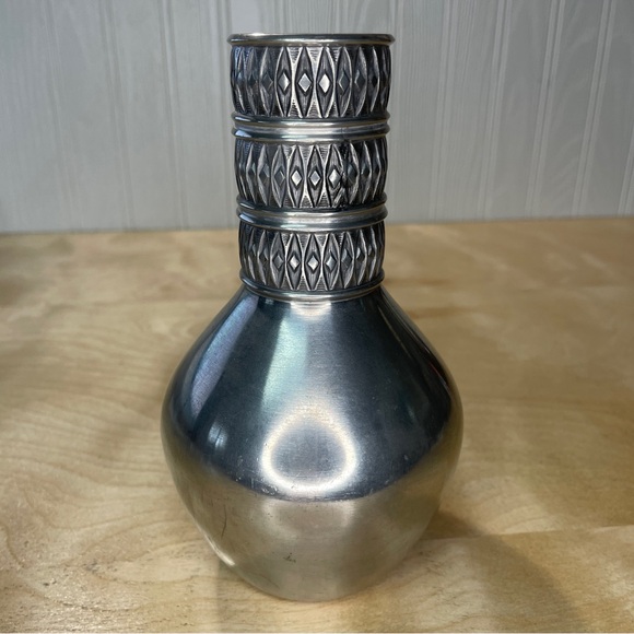 Vintage 70s MCM Måstad Norway 153 Handmade Pewter Vase